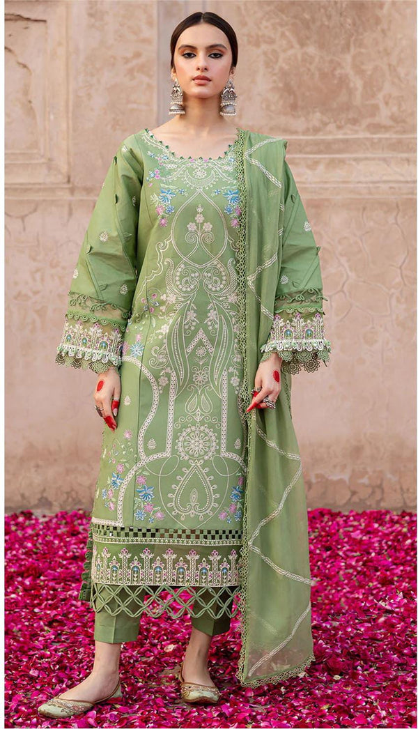 MA - 11 | 3 PC Unstitched Suit Luxury Lawn Mastani By Parishay