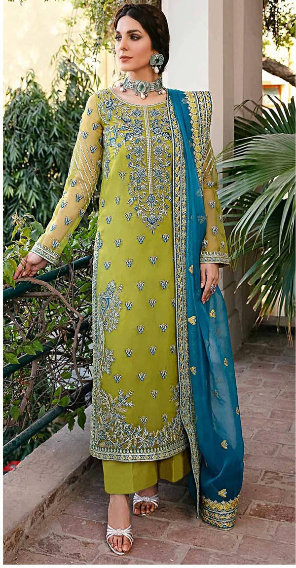 Akbar Aslam DAVINA Chiffon 3 Piece - 10794